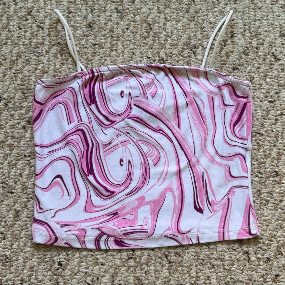 *3 for $9* Retro Psychedelic Crop Top